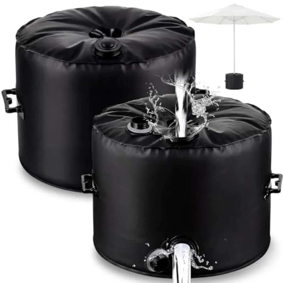 

100Lb Umbrella Base Weight Water Bag Set of 2 Fillable Water Bags Capacity of 90 Pounds Leak Proof Weight Base for Market Canti