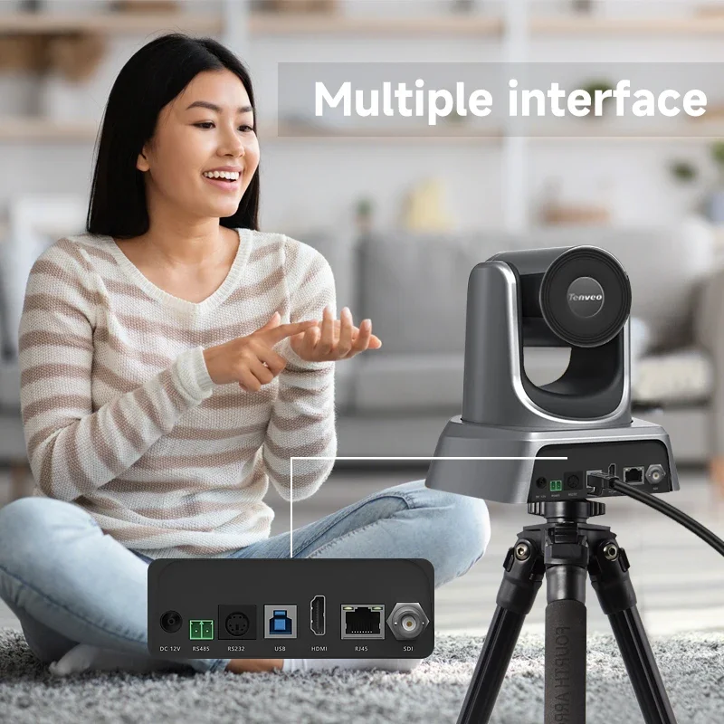 Cámara PTZ de videoconferencia de interfaces múltiples mejorada 1080P NV20A NDI POE