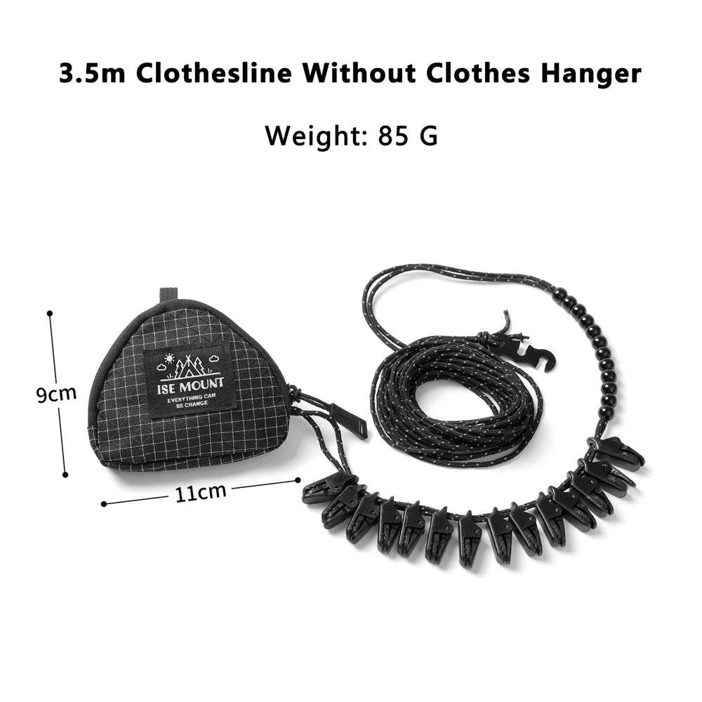 Outdoor Clothesline For Travel And Camping, Portable Storage Rope, Thickened Reflective Rope, All-in-one Travel Hanging Rope