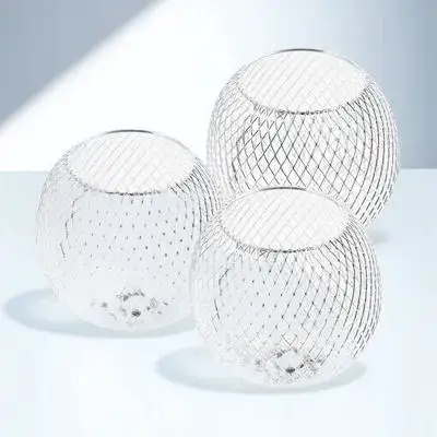 3 قطعة ضوء معدني الظل كروية الجوف التدريجي غطاء المصباح زخرفة ديكور جو دافئ المعادن ضوء الظل كروية عاكس الضوء