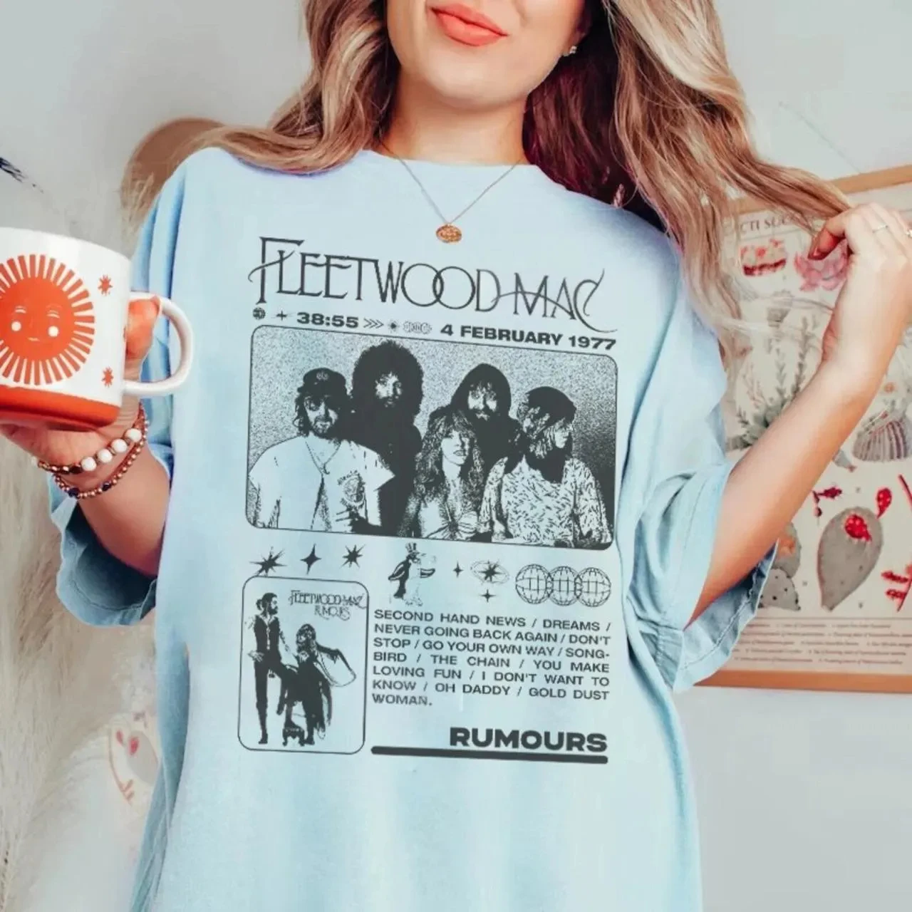 Stevie Nicks 2026 T-shirt retro tour T-shirt retro 90s Fleetwood Mac 1977 album T-shirt  oversized t shirt women clothes