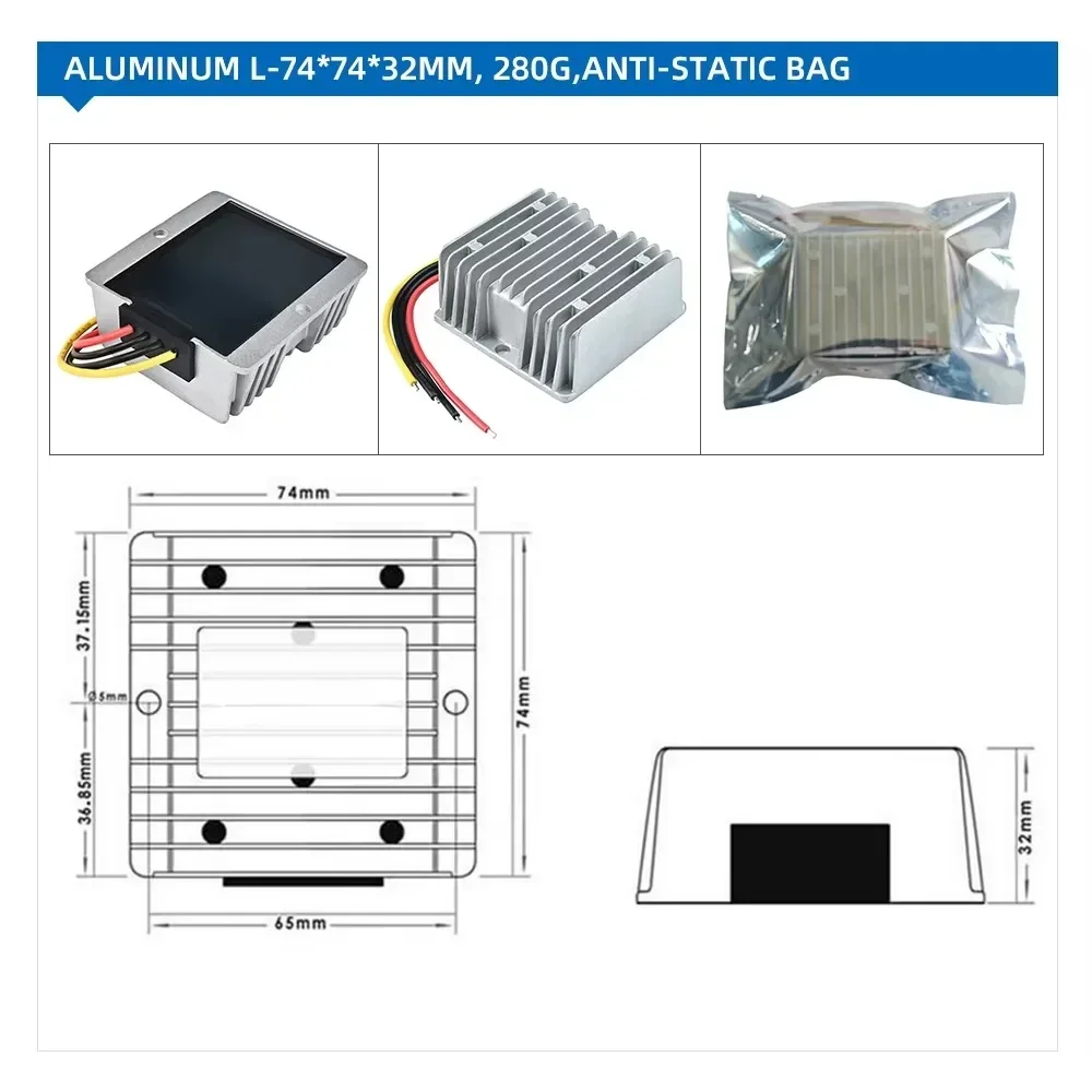 DC DC Step Down Converter 72V 60V 24V 48V 36V 12V to 5V 5A 10A 20A Buck Power 12 24 36 48 60 72 Volt to 5 Volt Voltage Regulator