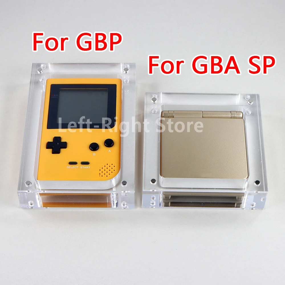 1PC עבור GBA SP שקוף אחסון אקריליק עבור משחק ילד כיס GBP קונסולת כיסוי מעטפת כרטיסי חריץ תיבת תצוגה stand אבזרים