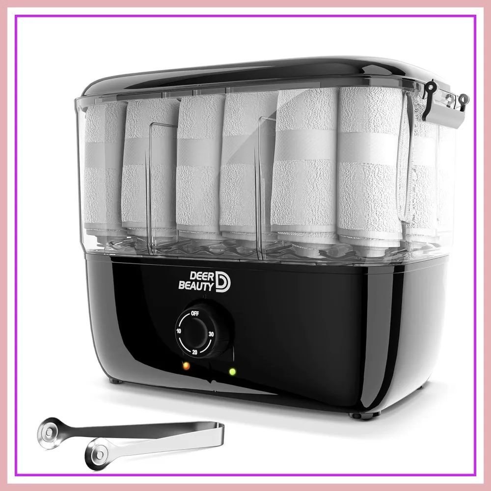 

Portable Towel Warmer, 600W Tabletop Steamer Heats 18 Towels, 30-Min Auto Shut Off for Spa, Salon, Barber, Massage, Black