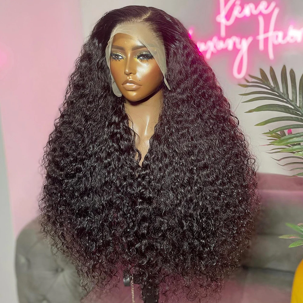 

16-36 Inch Deep Wave 300/400 Density Wear And Go 100% Human Hair Wigs 360 HD Transparent Lace Frontal Wigs For Women PrePlucked