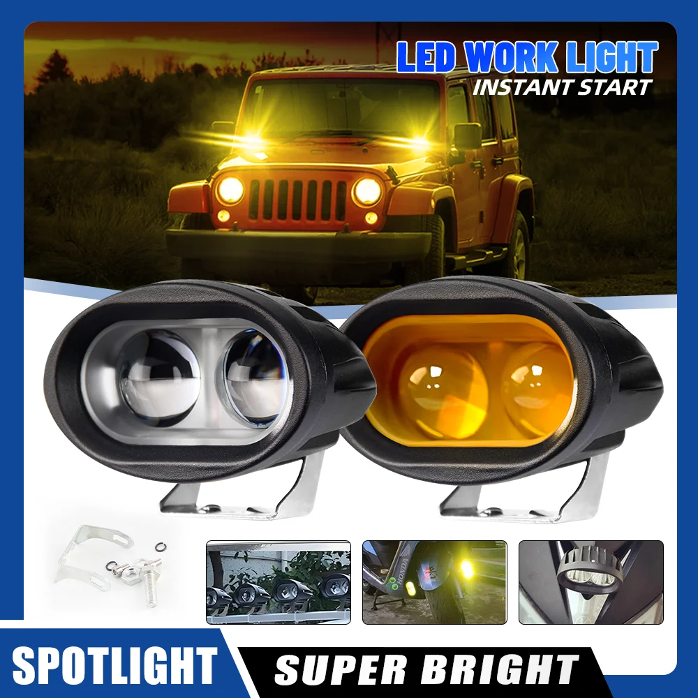 

12V 24V Car LED Work Light Motorcycle Spotlight Fog Light Spot Flood For Truck SUV UTV ATV Auxiliary Lamp LED Headlight