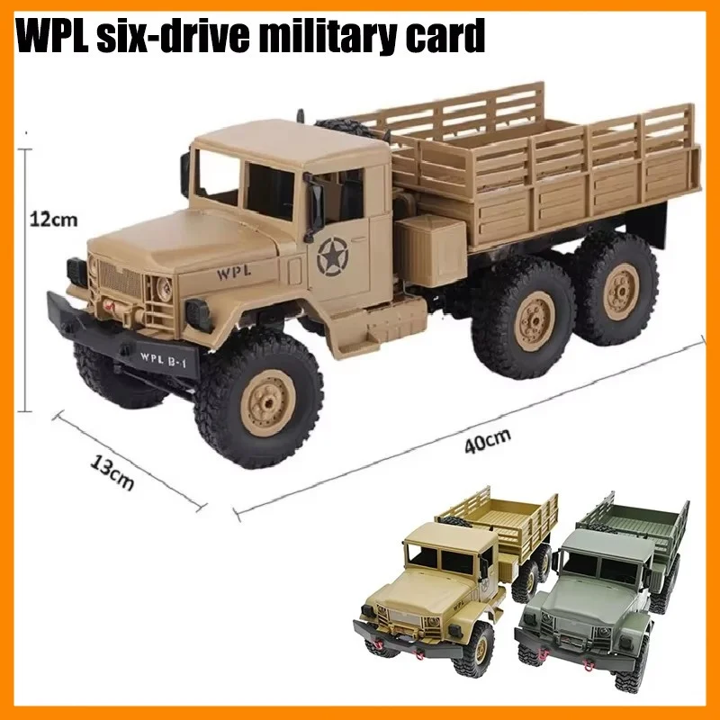 

Naughty Dragon Wpl Six Wheel Drive Climbing Military Card B16 2. G Full Scale Military Card Rc Truck Climbing Remote Control Toy