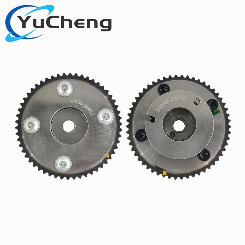 2PCS 24350-2E011 24370-2E010 Brand New CVVT Intake Exhaust Camshaft Gear Sprocket For Hyundai Elantra GT 1.8L 2.0L