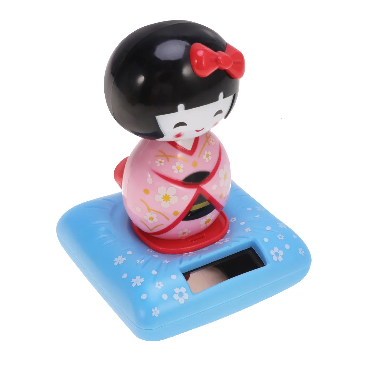 Solar Powered Gift Car Ornament Maiko Decoration Girls Toys Kimono Child Gadgets