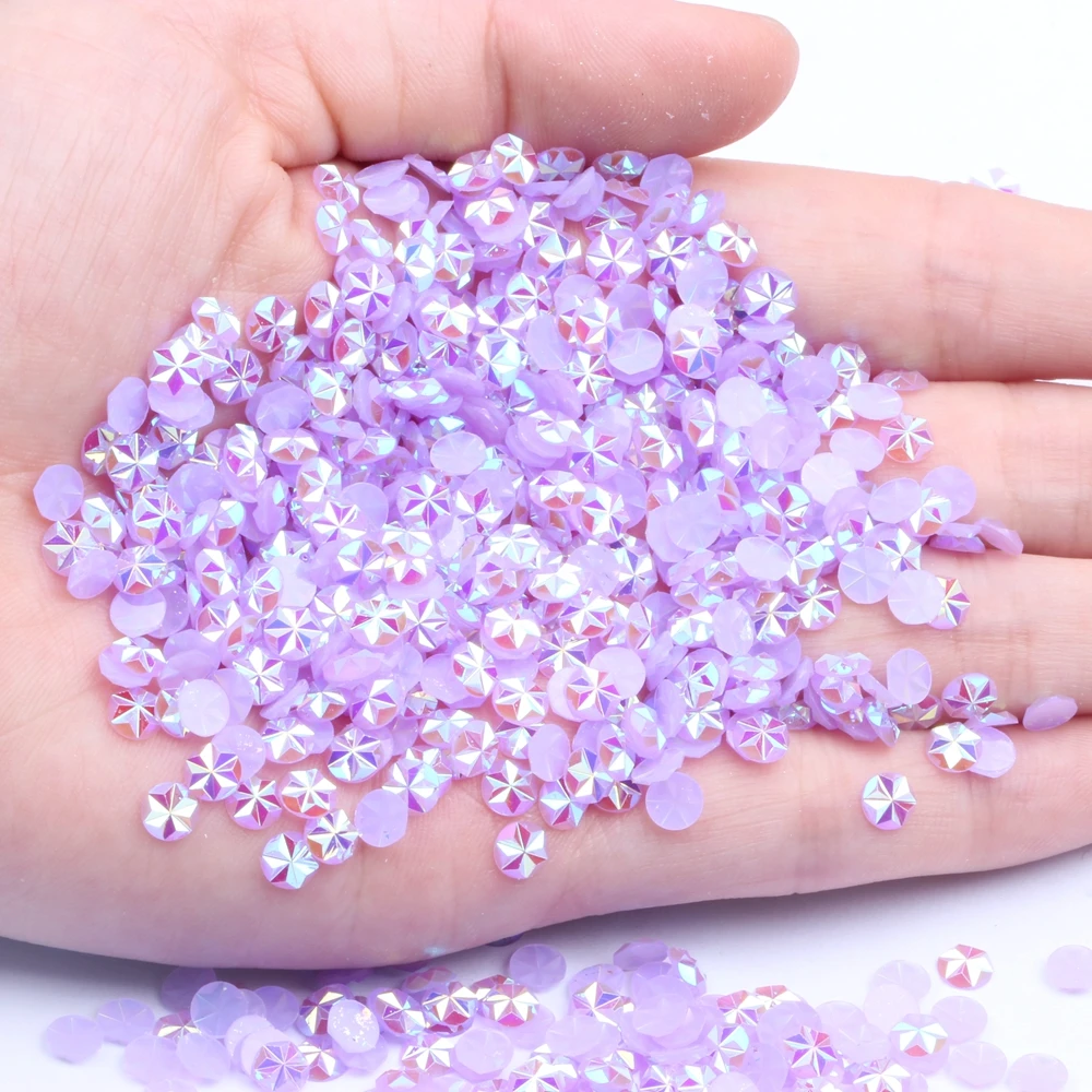 

5mm 30000pcs Round Stick Drill Resin Flatback Rhinestones New Resin Rhinestones Flower Design 3D Nail Art DIY Decorations Clothe