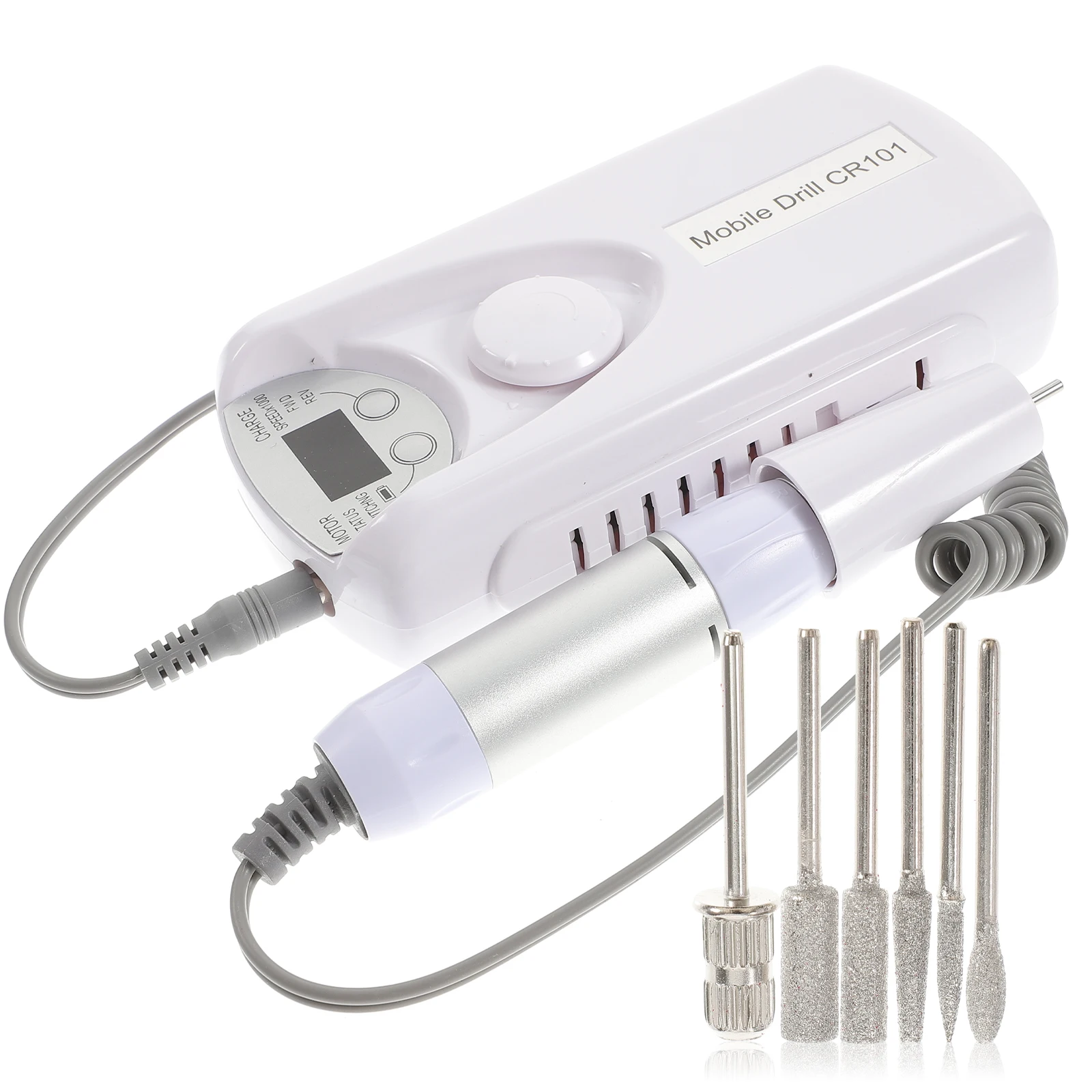 

Nail Tools for Art Polish Machine Kit File Manicure White Polishing Electric Drill