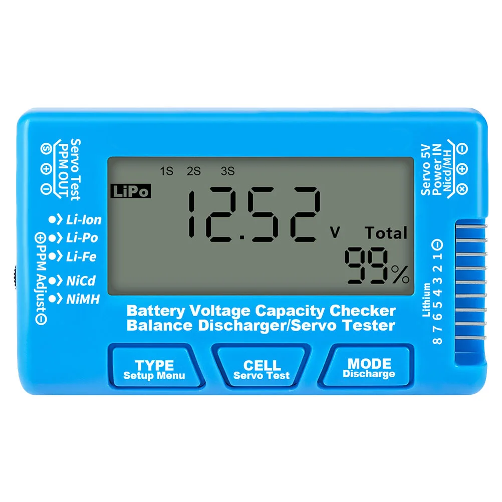 

Voltage Tester Lcd Backlight Capacity Checker For Lipo Li-Ion Li-Fe 2S- Nimh Digital Testing Device Portable