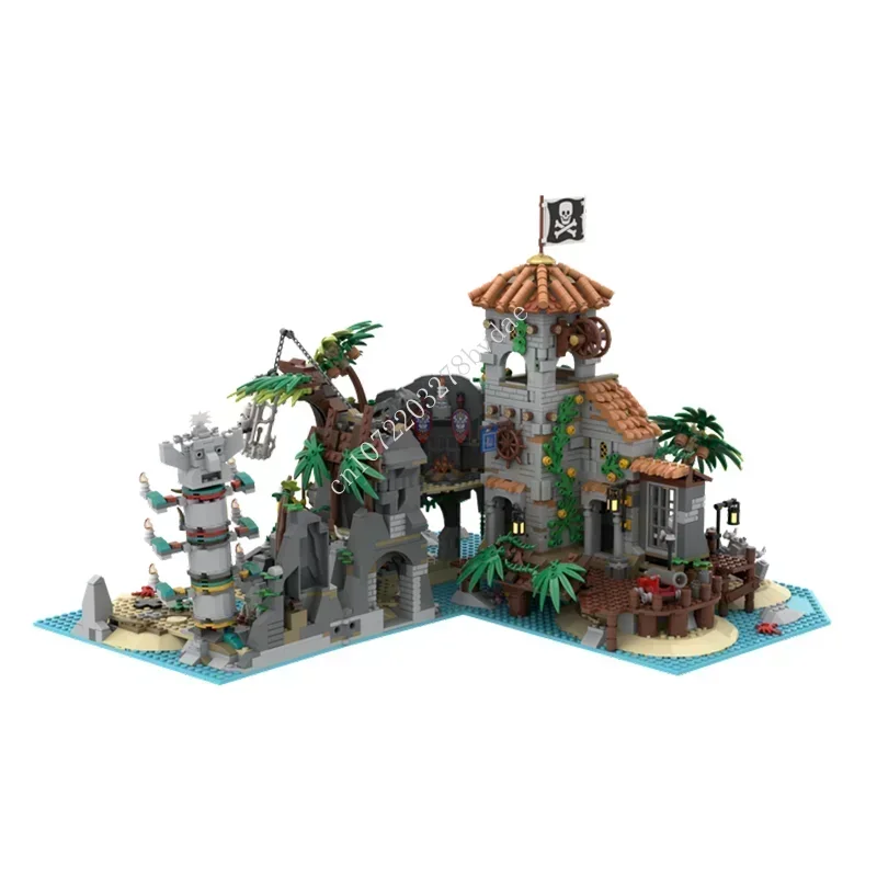 3123PCS Treasure Island - Pirates of Barracuda Bay Creative Compatible Building Block BrickChildren\'s Toy Christmas Gifts