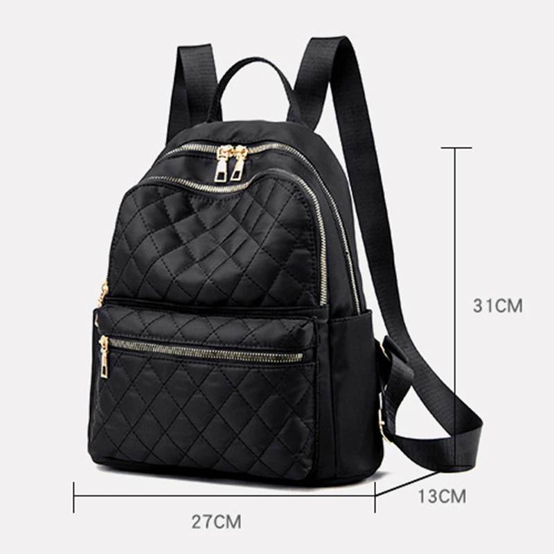 2025 Dames Nieuwe Vrije tijd Grote Capaciteit Rugzak Oxford Doek Reistas Mode Koreaanse Editie Lingge Oxford Doek Rugzak