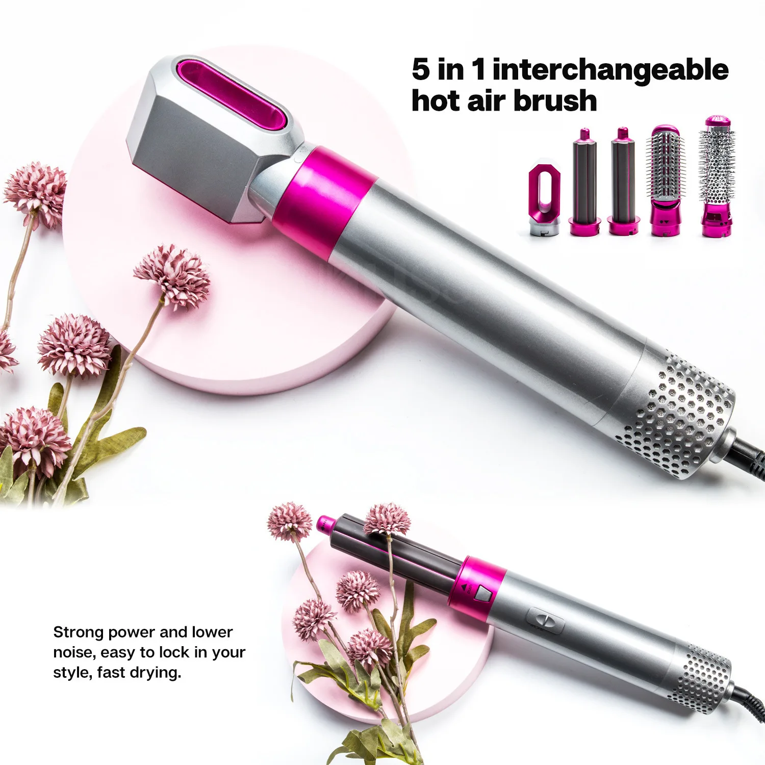 5 in 1 Hair Dryer Hot Comb Set Professional Curling Iron Hair Straightener Styling Tool For Dyson Airwrap Hair Dryer Household