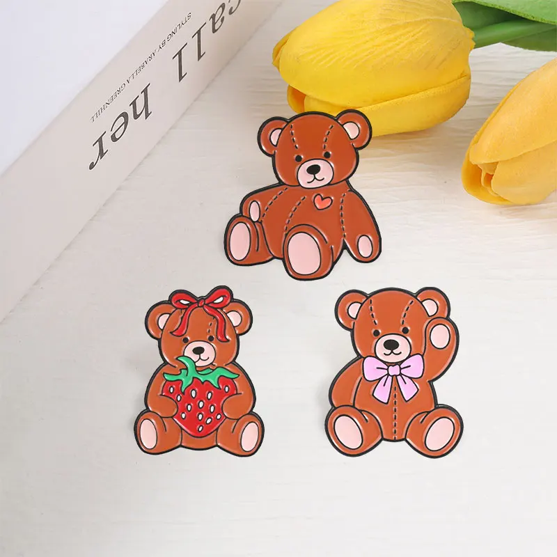 3-22 Stück/Set Cartoon-Tier-Emaille-Pins Kawaii Weltraumkatze Punk-Krähe Rotohriges Kaninchen Broschen Anime-Kätzchen-Abzeichen Schmuckgeschenke – Detail 5