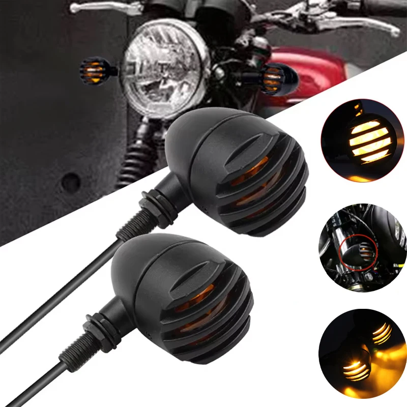 Uniwersalne LED-owe kierunkowskazy motocyklowe 12V z efektem płynącego światła, migające lampy do Cafe Racer Yamaha Suzuki, światła sygnalizacyjne