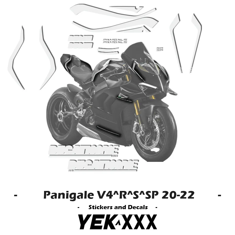 

V4 Custom Color Metal Fairing Shell Sticker Decal Sticker Full Set For Ducati Panigale V4 V4R V4S V4SP V4 SP 2020-2022