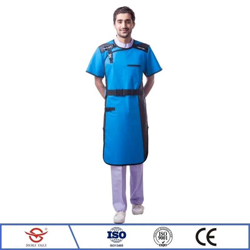 0.35/0.5mmpb Nuclear Radiation Protection Lead Clothes Super Soft Short Sleeve X-ray Protective Apron Adult Safety Overcoat