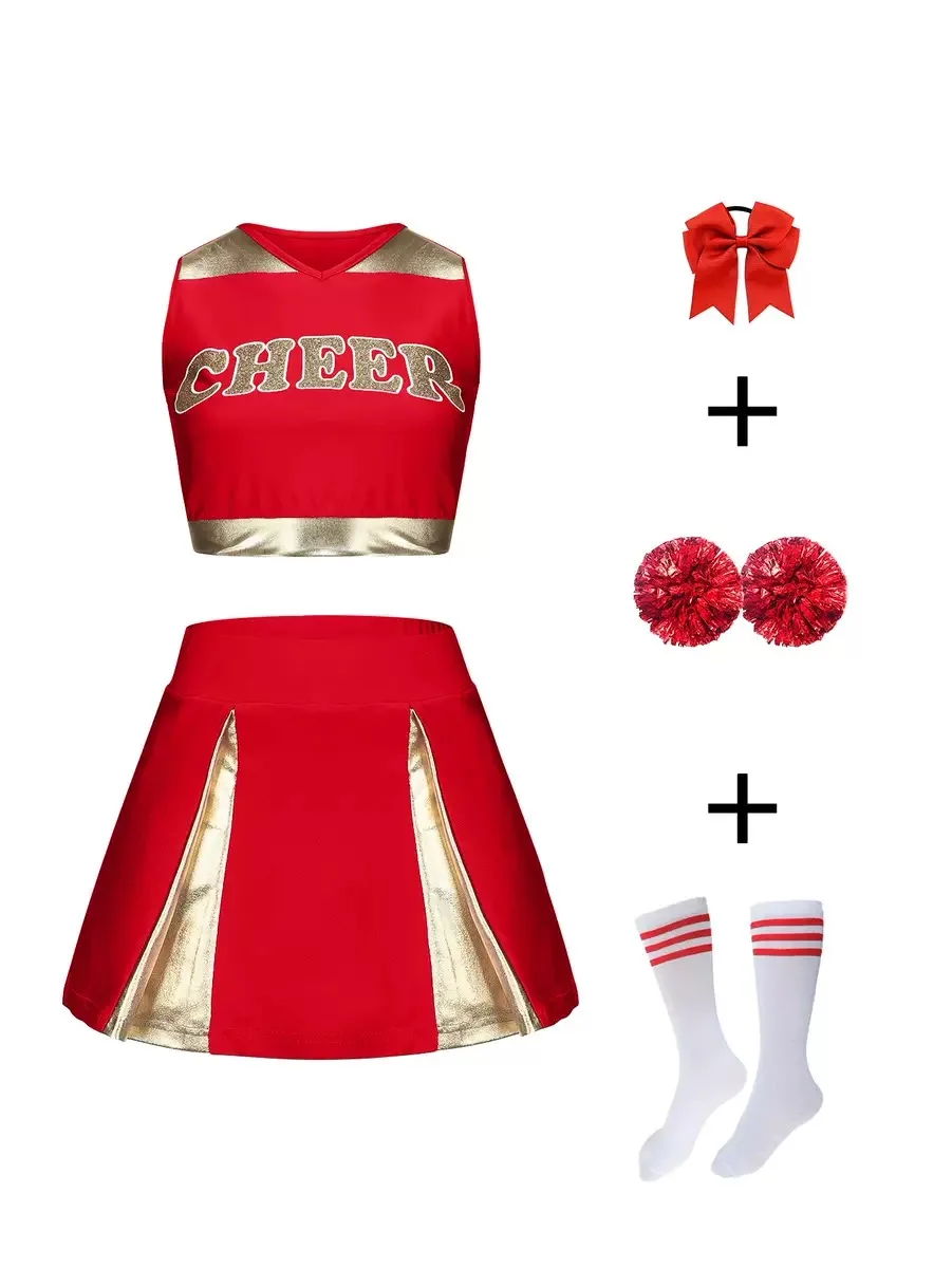 Ready To Ship Little Girls Boutique Yoga Set Cheerleader Costume Cheerleader Uniform Outfit for Girls