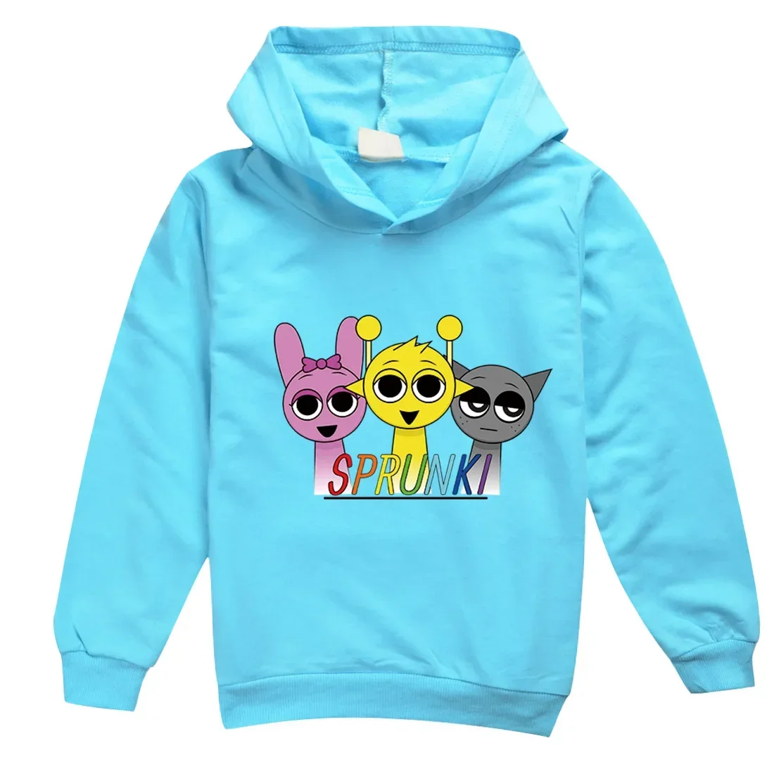 Game Sprunki Hoodie Kids Incredibox Clothes Teenager Boys Hooded Sweatshirts Children's Soft Clothing Girls Cartoon Coats TOPS