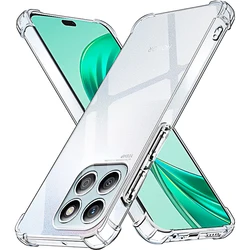 Transaprent etui na telefon Honor X8b A9b X7b X8a X7a X6a X6a X50 X50i X7 X6 X5 X8 X9 Case Slim Soft TPU przezroczyste do HonorX8b 5G etui