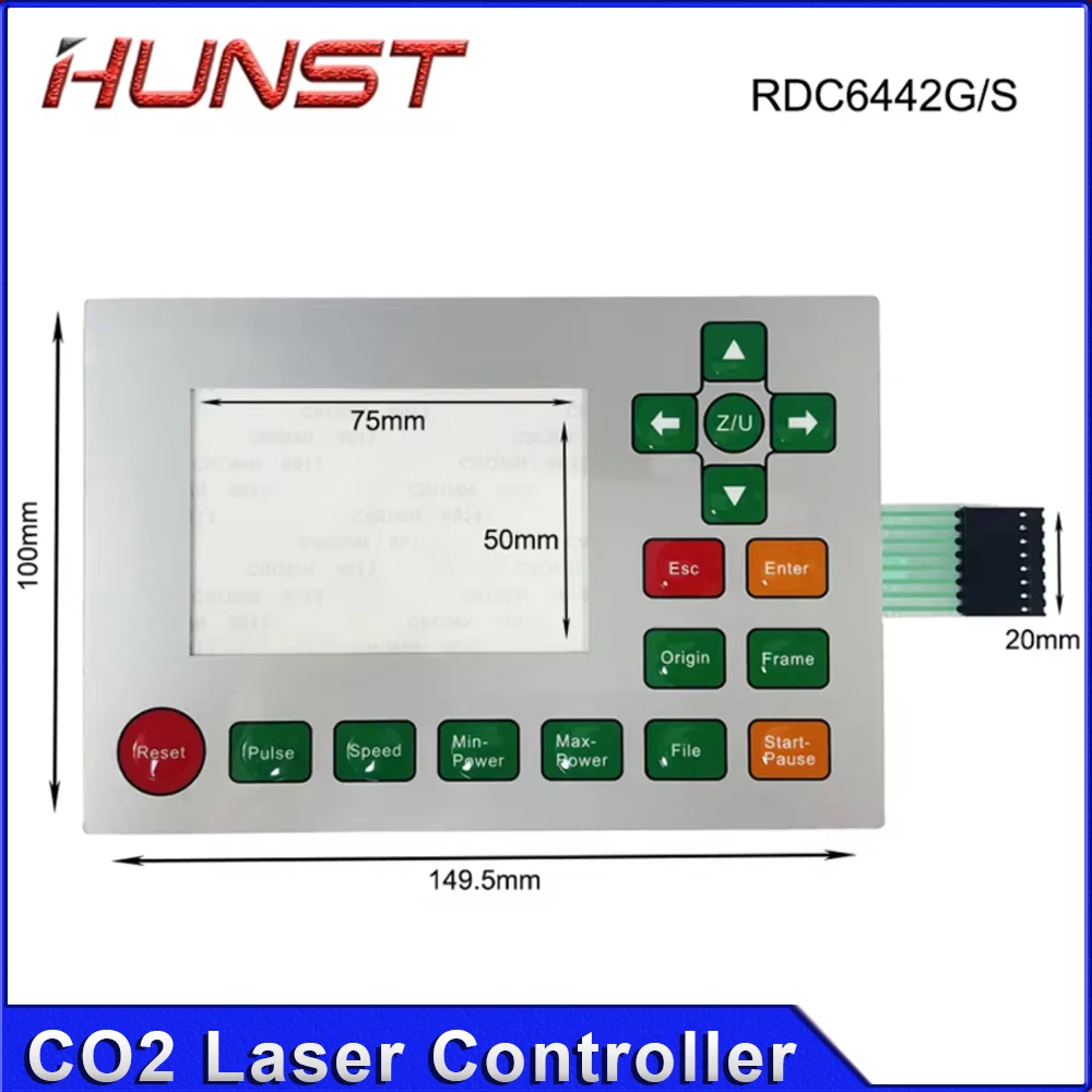 HUNST Ruida مفتاح لوحة المفاتيح الغشائية RDC6445S RDC6445G RDC6442S RDC6442G لآلات القطع والنقش بالليزر