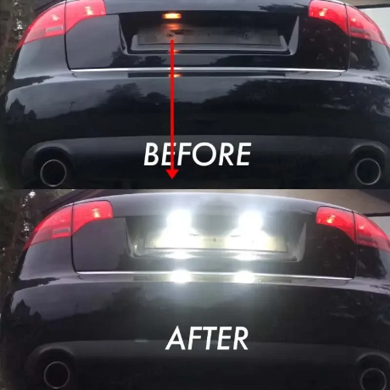 لبورشه كايين (955/7) 2002-2010 فولكس فاجن طوارق تيجوان جولف باسات بورا عربة LED رقم لوحة ترخيص ضوء رقم مصابيح