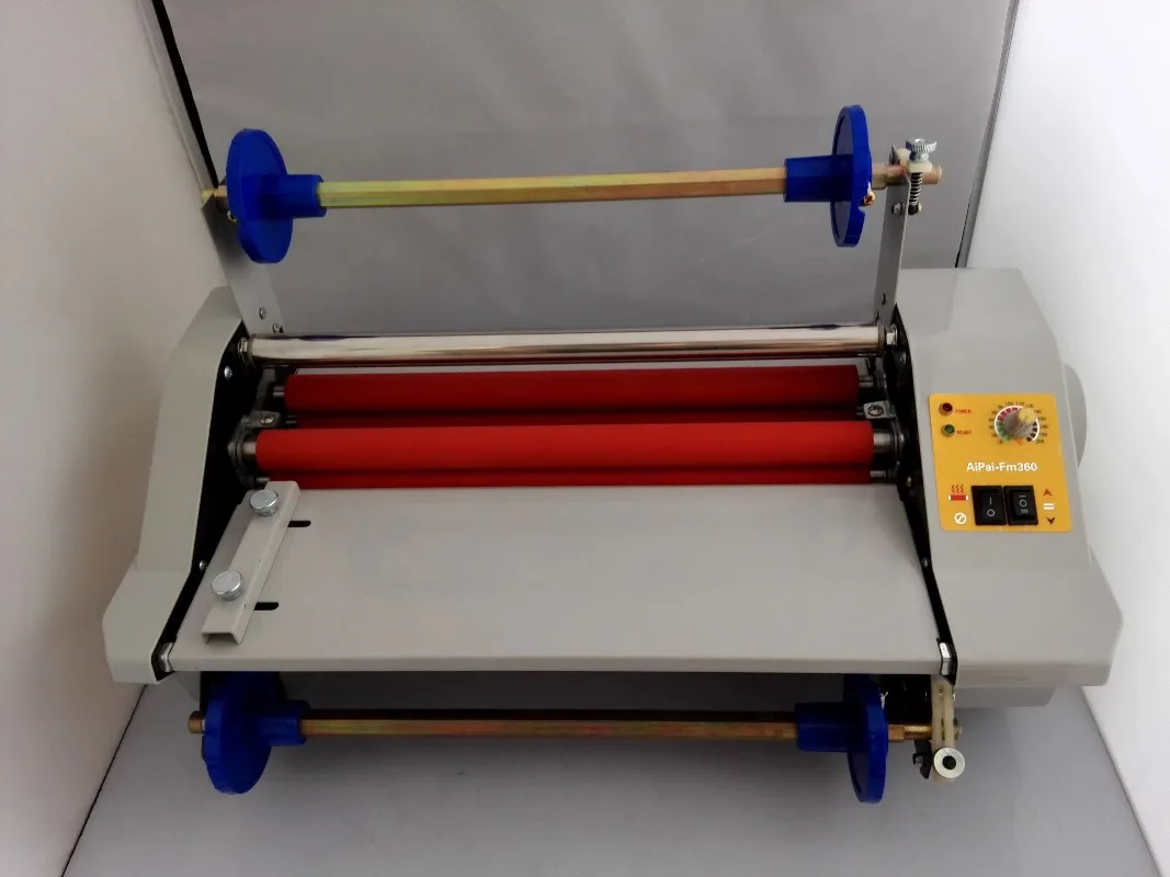 FM360J  Laminator Four Rollers,  electronic temperature control Hot Roll Laminating Machine single and sided a heating mode