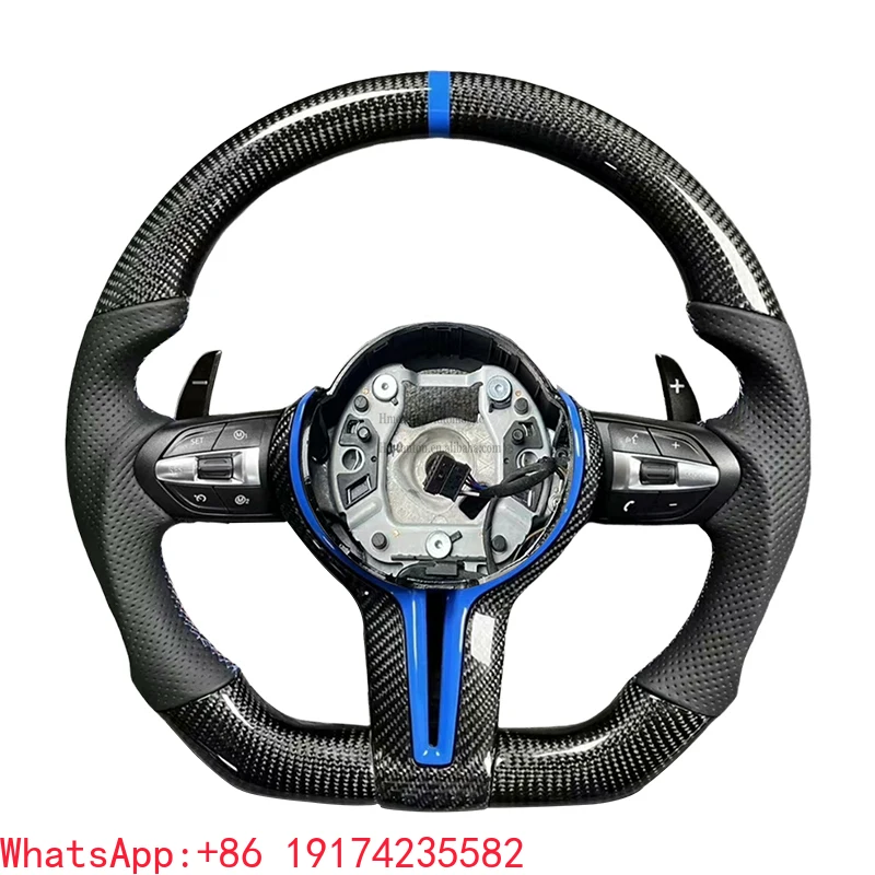 

Hot Selling Quality Carbon Fiber Perforated Leather for 3 Series F10 F30 F90 F01 F12 M3 M6 E90 Z4 X1 X6 Car Steering Wheel