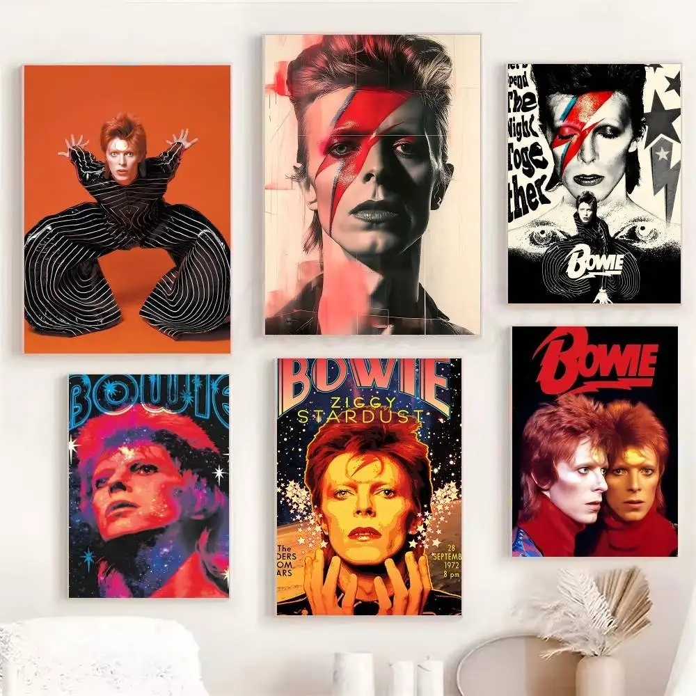 British Rock Singer D-David B-BowieS Posters Fancy Wall Sticker for Living Room Bar Decoration Wall Decor