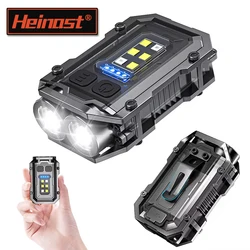 Super Bright Powerful Pocket Torch Light LED Multifunctional Linterna Magnetic COB LED EDC Mini Keychain Flashlight Rechargeable