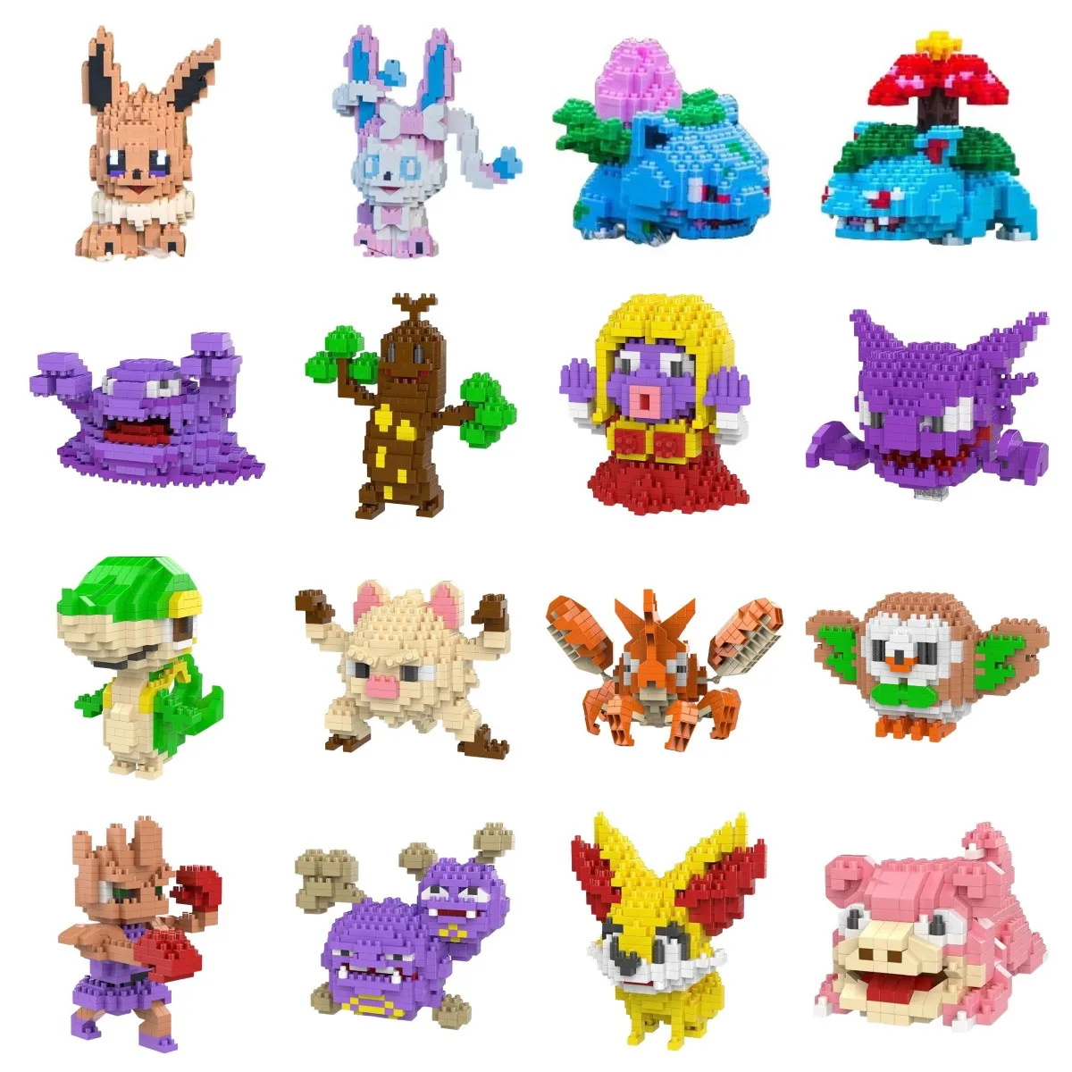 

Pokemon 81 Style Pokemon Blocks Building Blocks Kawaii Cartoon Picachu Animal Mini Model Education Game Graphics Pokemon Toys