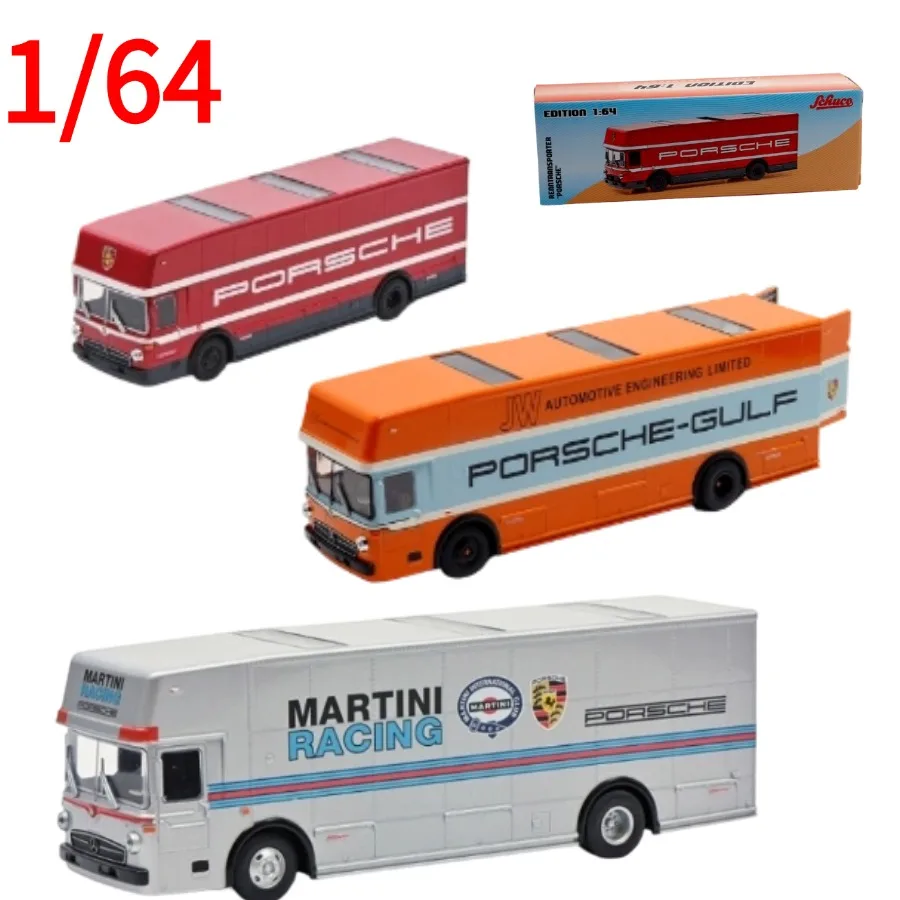 

Schuco Diecast 1:64 Mercedes-Benz Truck Model Porsche Gulf Transporter Play Vehicles Collectible Model Cars Toys for Boys Gift