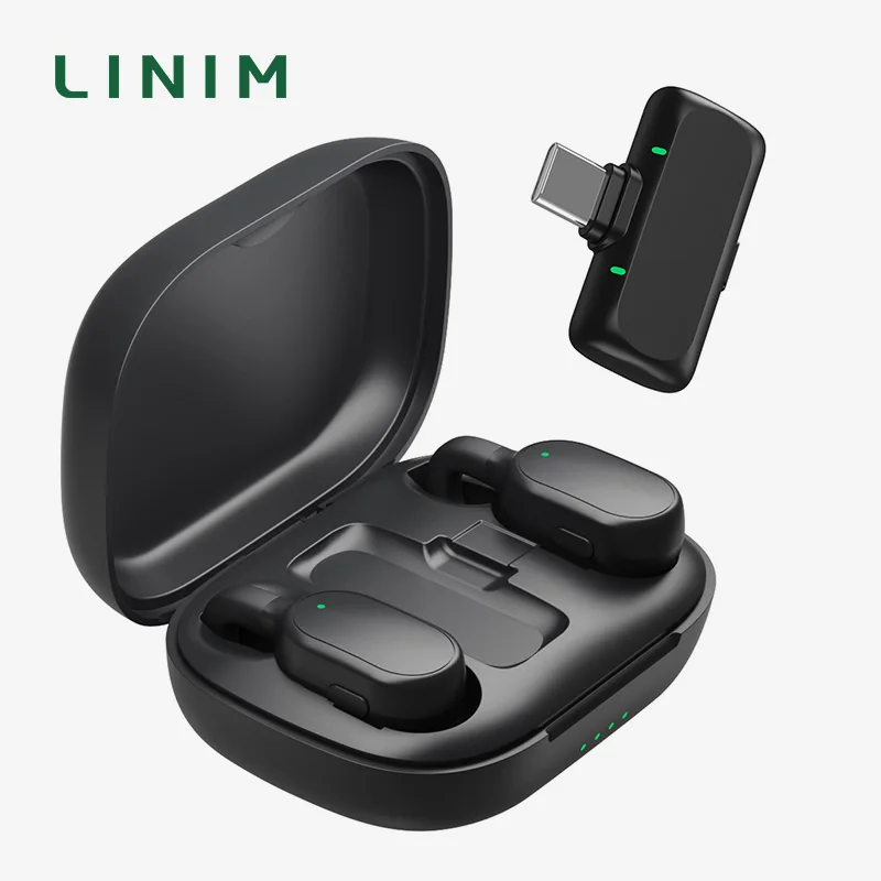 

Беспроводной петличный микрофон LINIM V55 Mini с зарядкой для смартфонов Android Type-C, для записи видео на YouTube и влогов