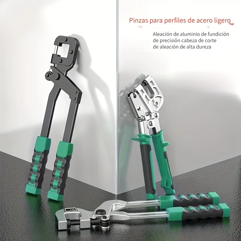 

1 шт. кусачки для килевидных профилей из высокоуглеродистой стали с высокой твердостью, перфорирующие клещи с прорезиненной ручкой, пробойник из сплава.