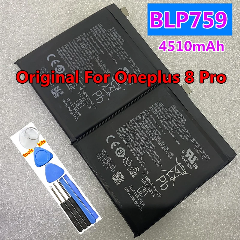 Original New 4510mAh BLP759 BLP761 4320mAh Battery for Oneplus 8 Pro One Plus 8pro Mobile Phone