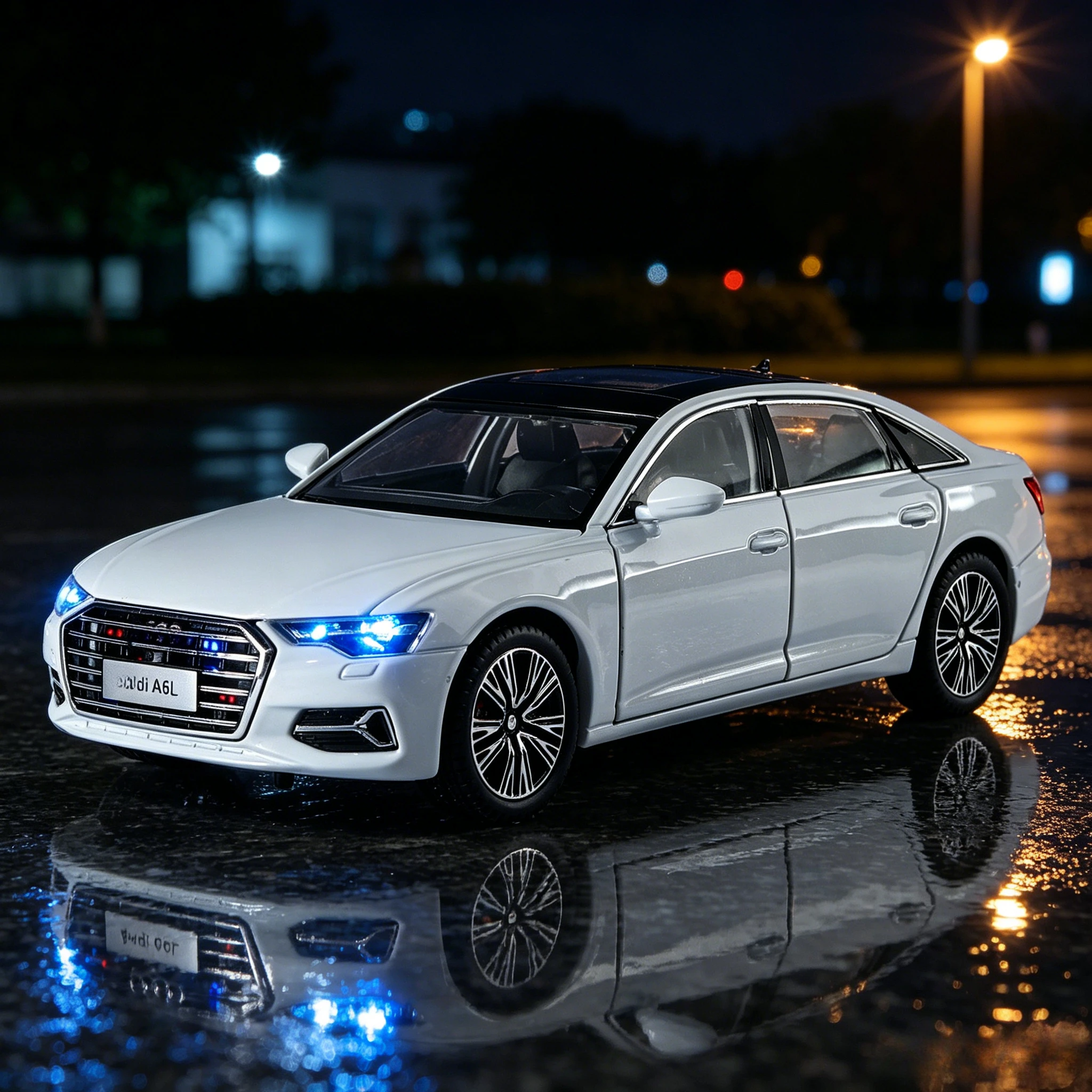

1:24 A6L Alloy Car Model Diecast & Toy Vehicles Metal Car Model High Simulation Sound and Light Collection Children Toy Gift