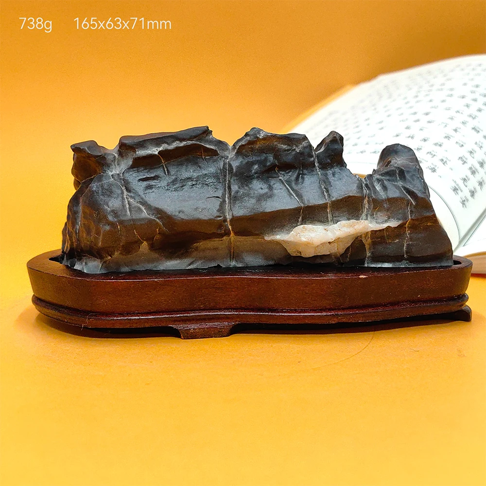 

MTBUY 1PC Suiseki Collection Stone Mountain Rock Asian Natural Stone Rough Stone Cadeau Homme Sculpture Stone Office Decoration