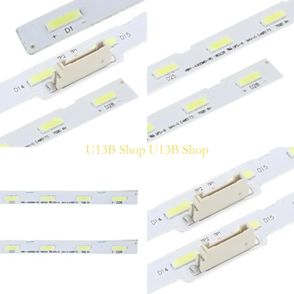 UA43NU7100 UE43NU7092 UE43RU7400 V8N1-430SM0-R0 LED 막대 462mm 용 U13B 2PCS LED 백라이트 스트립 LED 백라이트 스트립