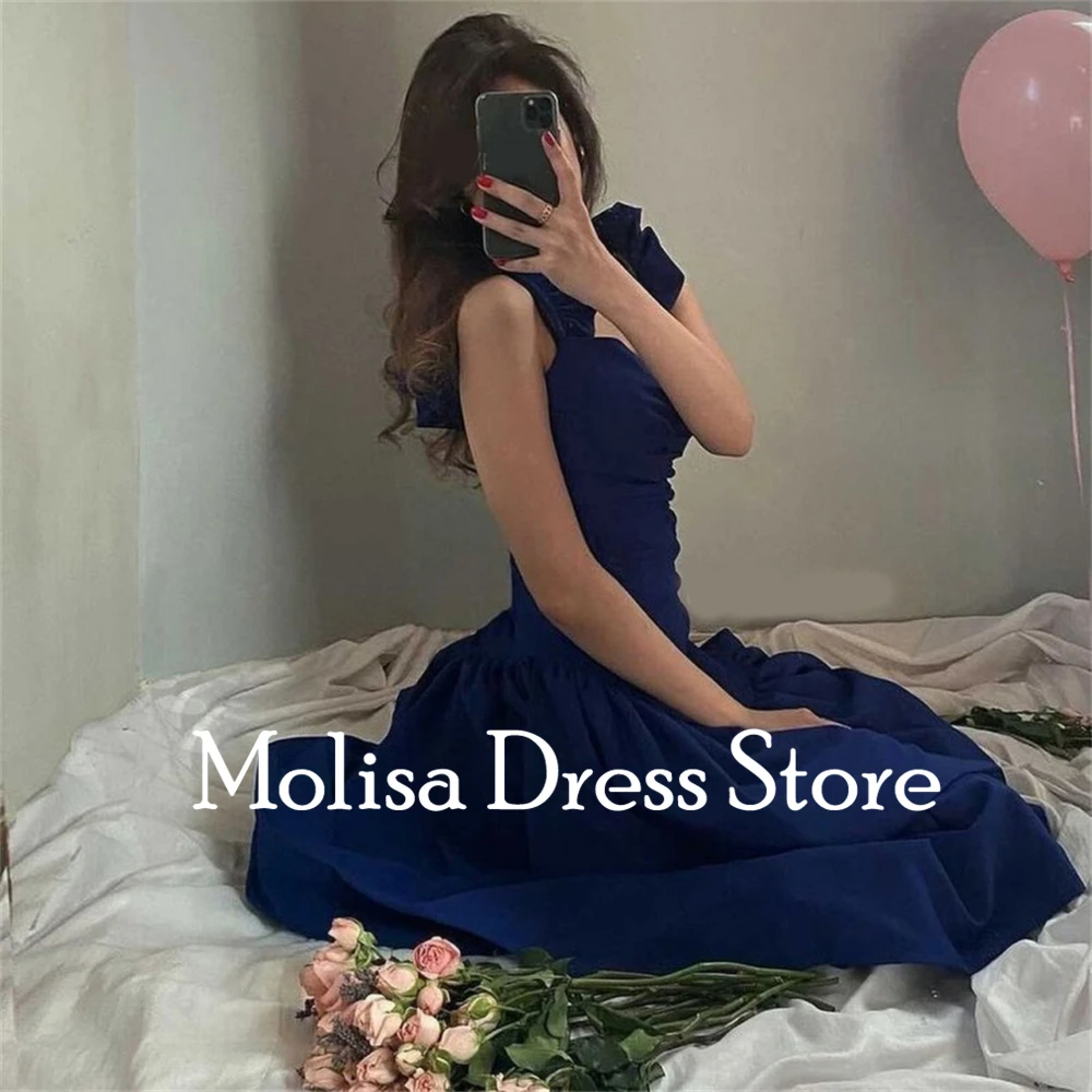 Simple Royal Blue Sweetheart Mermaid Customized Formal Occasion Prom Dresses Knee Length Women Evening Party Dresses