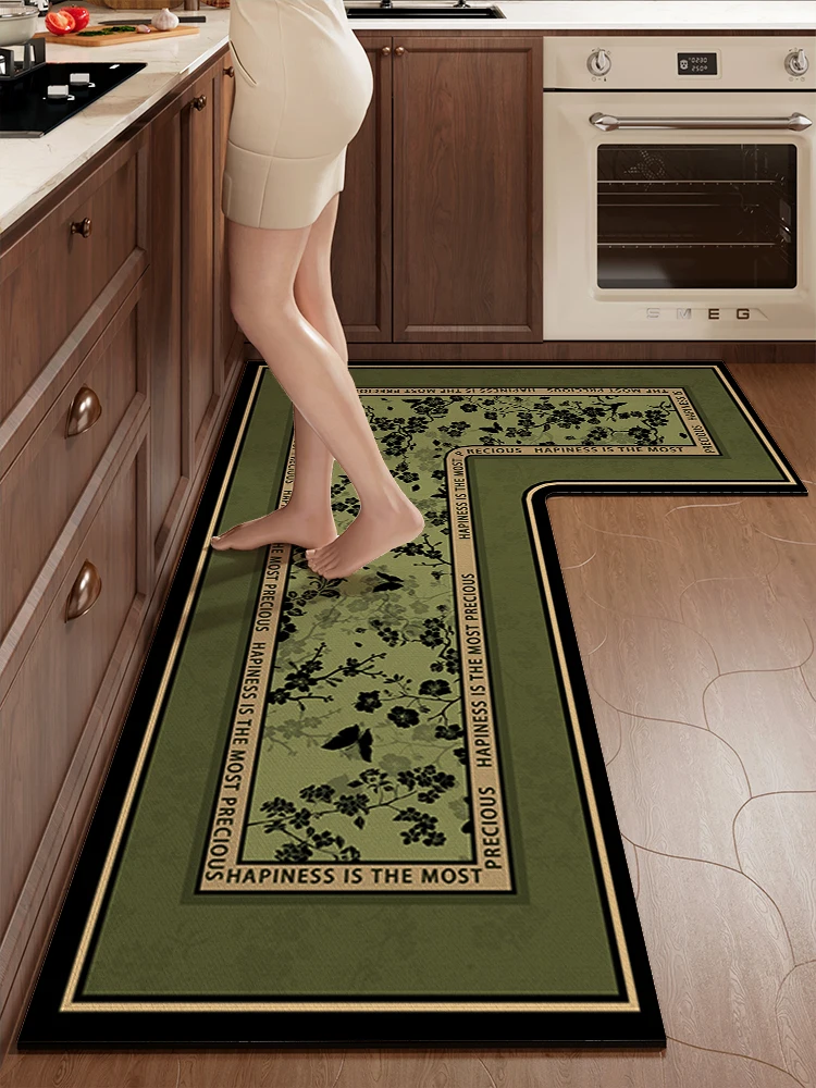 

een Retro Kitchen Corner Mat American Middle-aged Sle Silicone Dendroid Water Absorbent Oil Absorbent Non-slip Pad