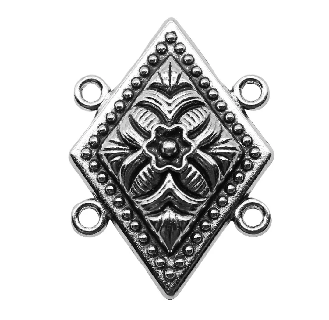 

8pcs 31x43mm Zinc alloy metal tibetan silver plated connector T0874 for jewelry making