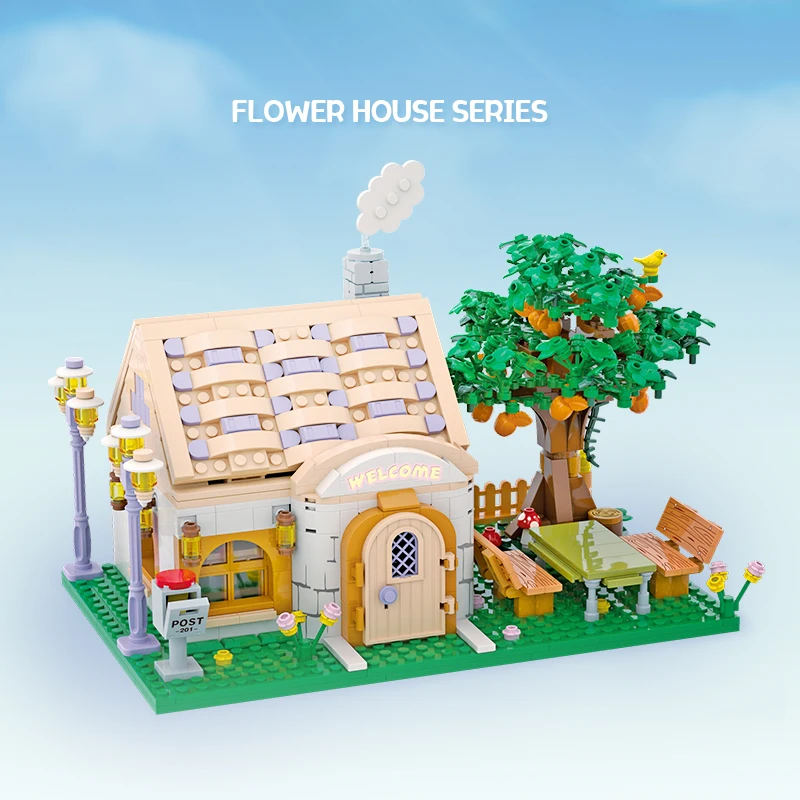 Stadt Street View Serie DIY Cottage Shop Bausteine Set Haus Villa Modell MOC Ziegel Kinder Montage Spielzeug Geschenke Für Mädchen