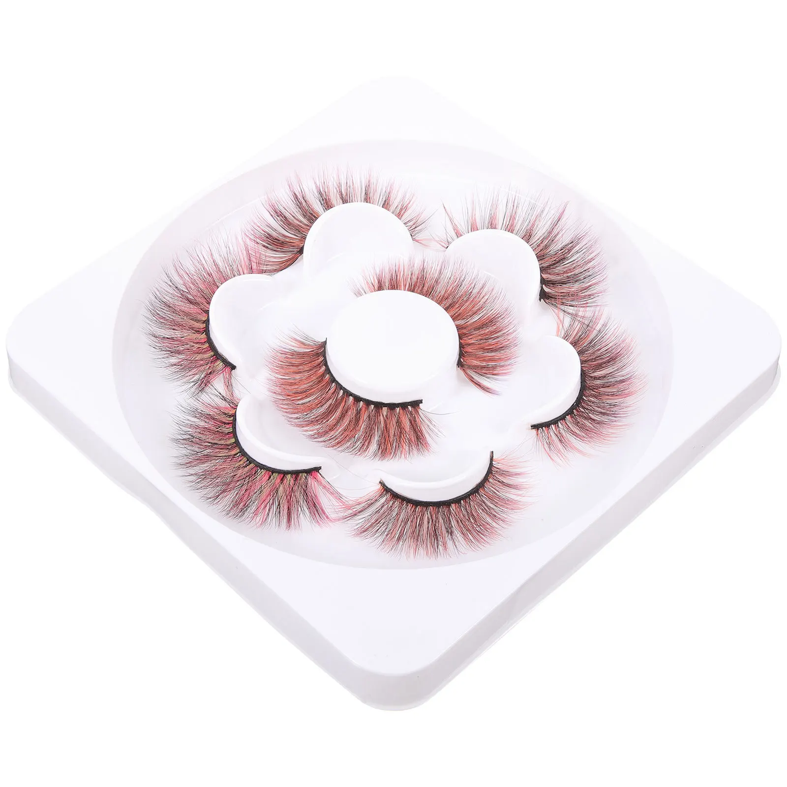 

4Pairs Fake Eyelashes Natural Colored 3D False Lashes Comfortable Makeup False Lashes for Dating Shopping Events