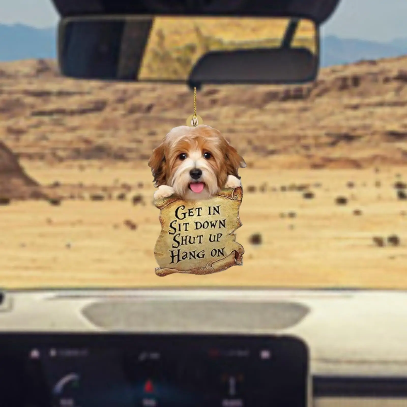 

Dog Car Hanging Ornament Puppy Car Pendant Acrylic Sign Car Rearview Mirror Hanging Pendant Interior Rearview Mirror Decoration