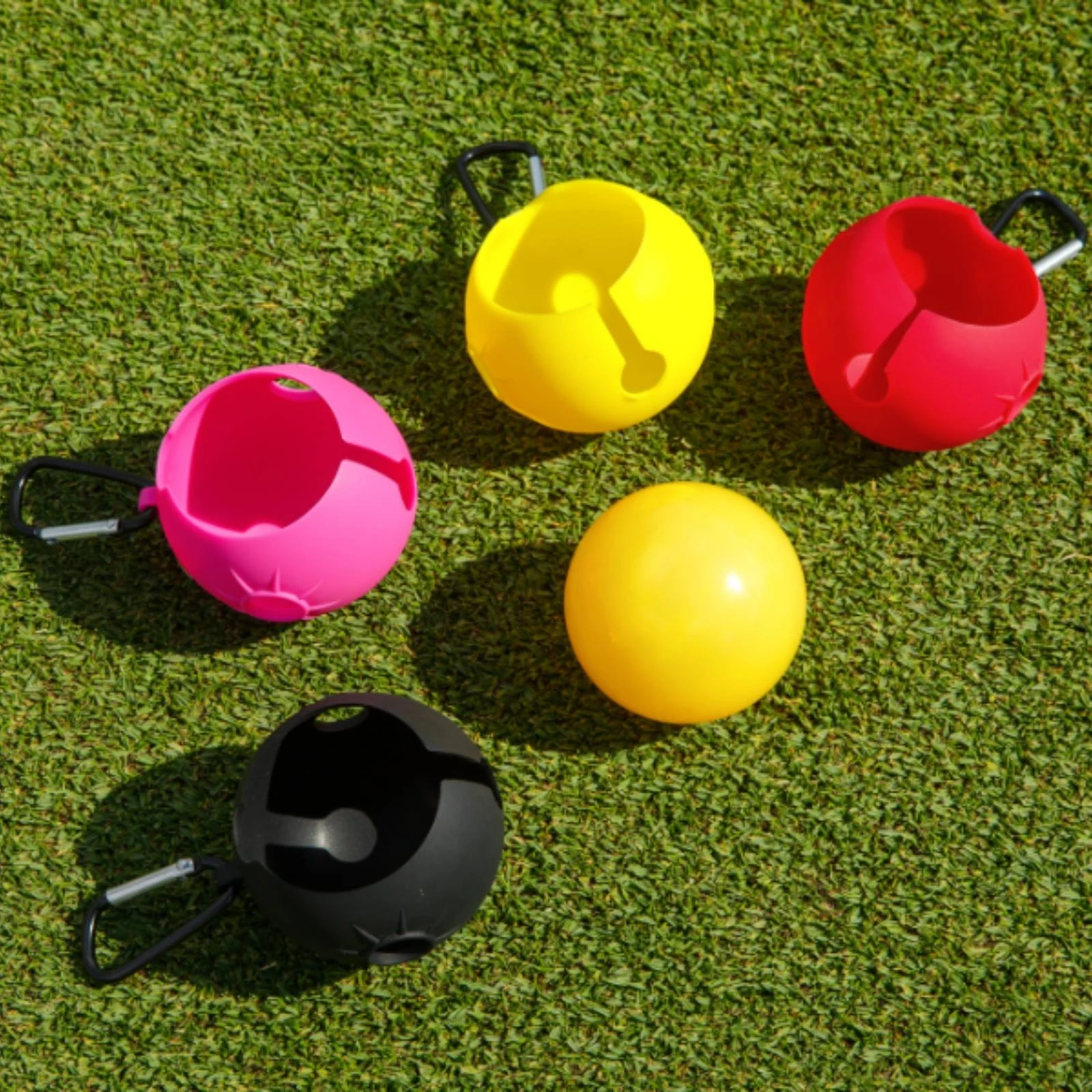 Park Golf Ball Sleeve Round Silicone Ball Holder Hanging Opening