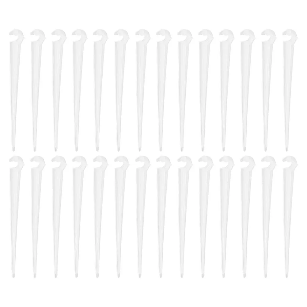 

50Pcs Garden Support Stakes for 14 Tubing 47mm Micro Tubing Transparent Plastic Irrigation System Plant Watering Garden