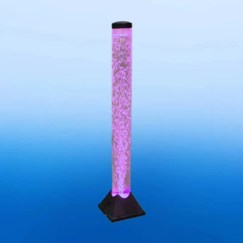 Lumière de colonne d'eau LED en acrylique sur pied avec télécommande