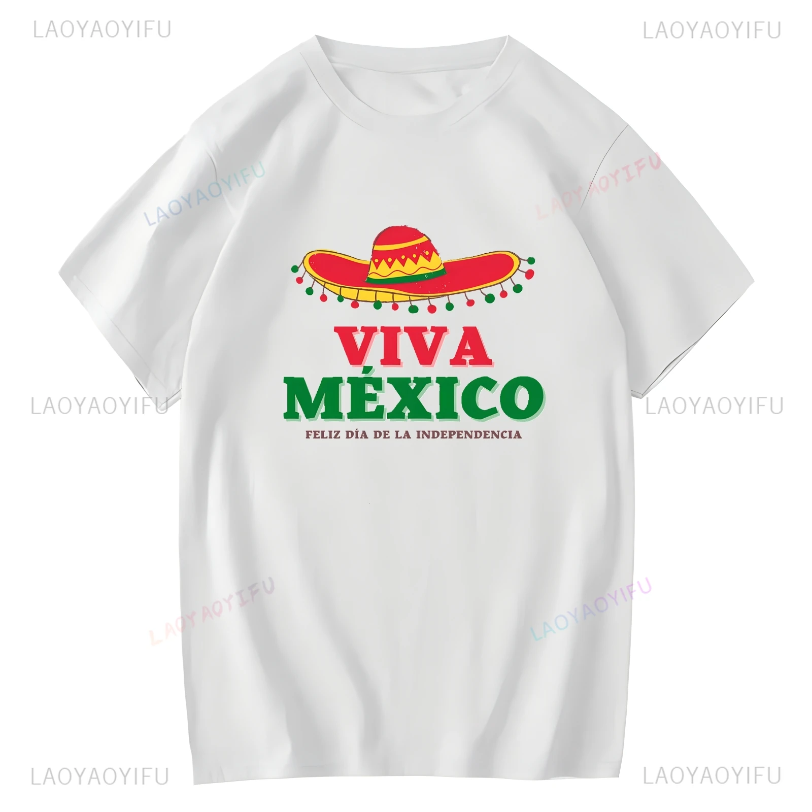 VIVI MEXICO- Celebrating Mexico's Independence Day Printed Shirt Street Casual Top, Men's Spring/summer Short-sleeved T-shirt